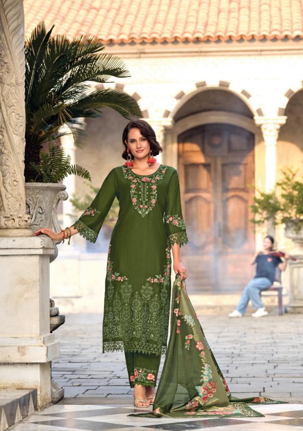 Lady Leela Vara Viscose Embroidered Kurti Pant With Dupatta Collection