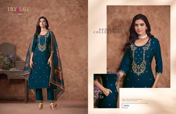 Lily And Lali Rashmika Viscose Silk Kurti Bottom With Dupatta