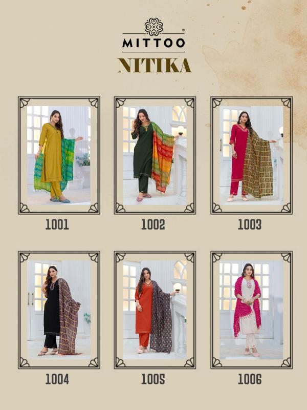 Mittoo Nitika Vatican Top Bottom With Dupatta Collection