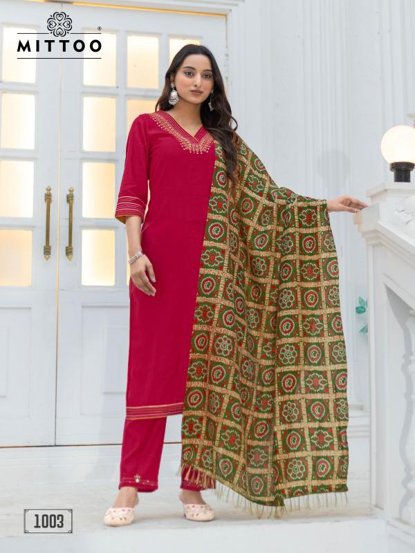 Mittoo Nitika Vatican Top Bottom With Dupatta Collection