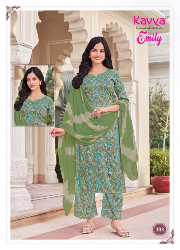 Kavya Emily Vol 3 Capsule Foil Printed Kurti Bottom With Dupatta