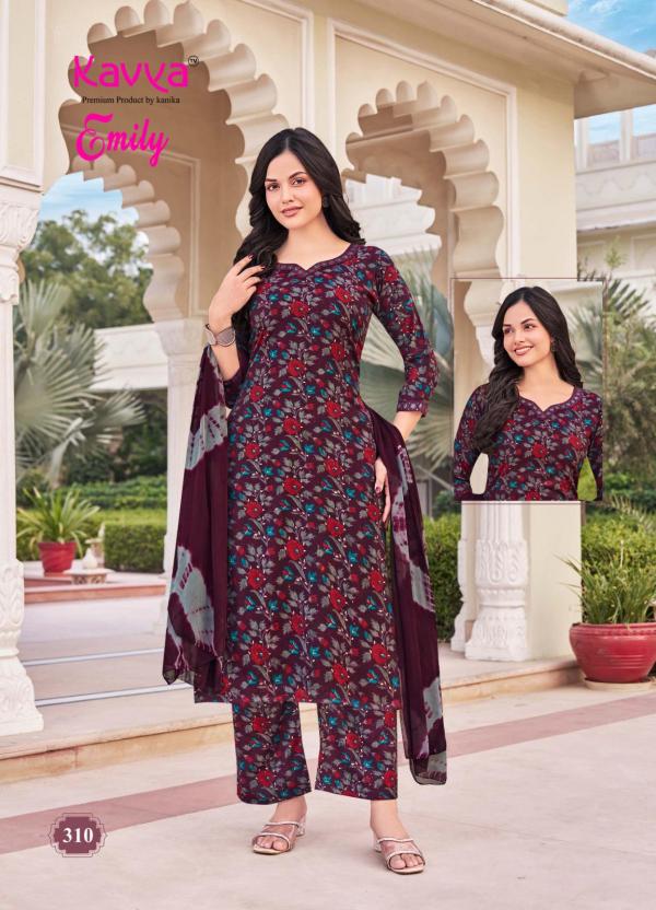 Kavya Emily Vol 3 Capsule Foil Printed Kurti Bottom With Dupatta