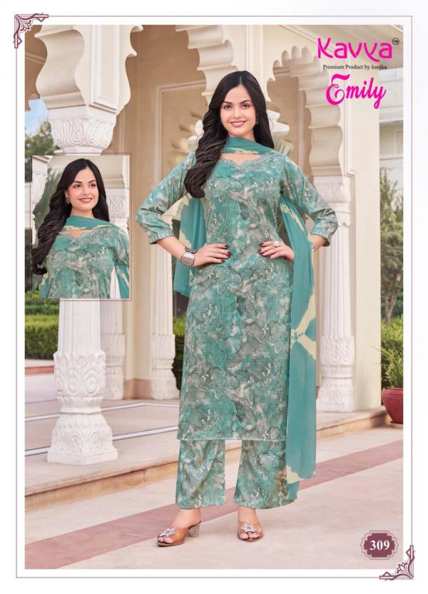 Kavya Emily Vol 3 Capsule Foil Printed Kurti Bottom With Dupatta