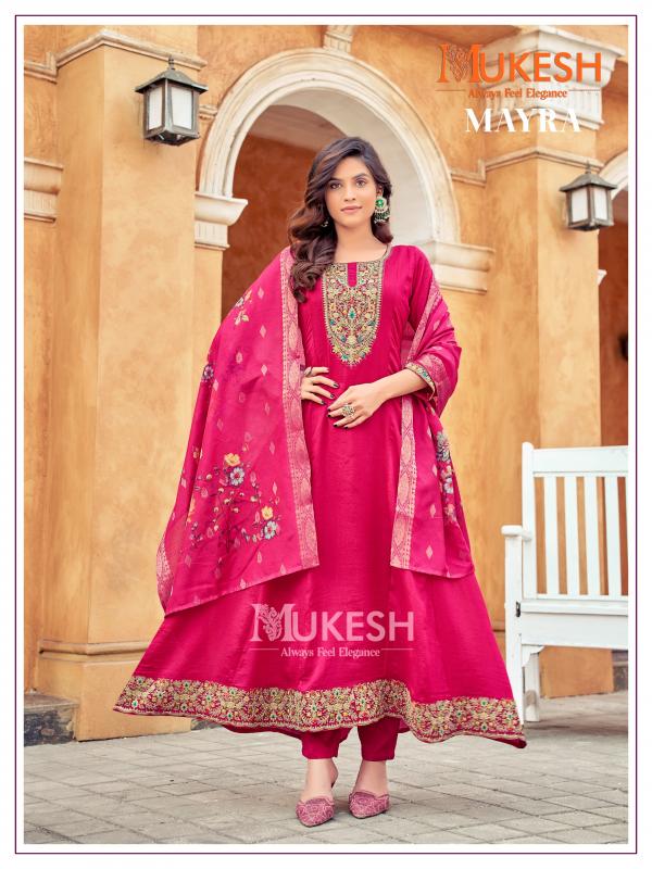 Mukesh Mayra Embroidered Top Bottom With Dupatta Collection