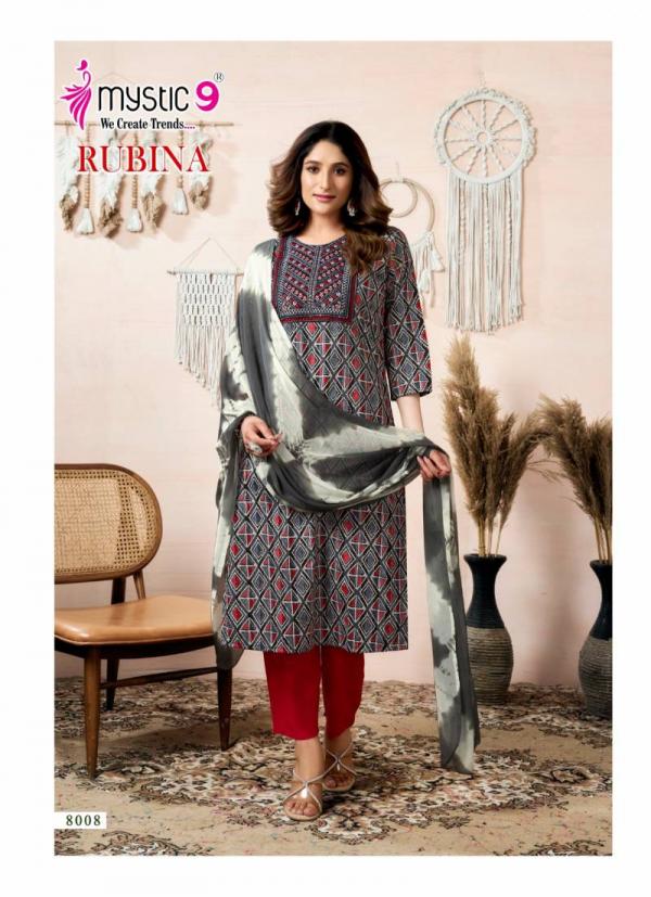 Mystic 9 Rubina Vol 8 Rayon Kurti Bottom With Dupatta Collection