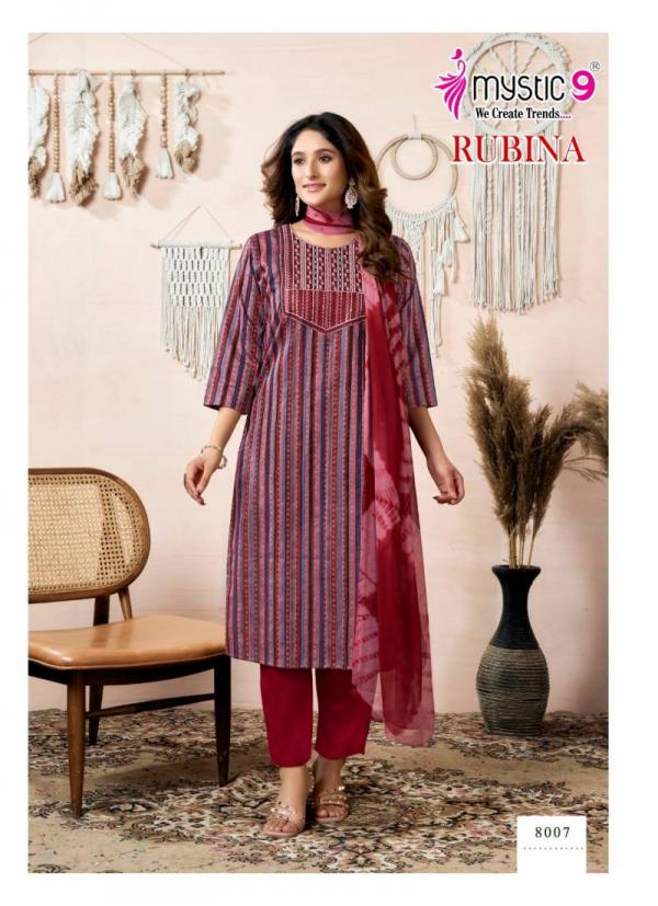 Mystic 9 Rubina Vol 8 Rayon Kurti Bottom With Dupatta Collection