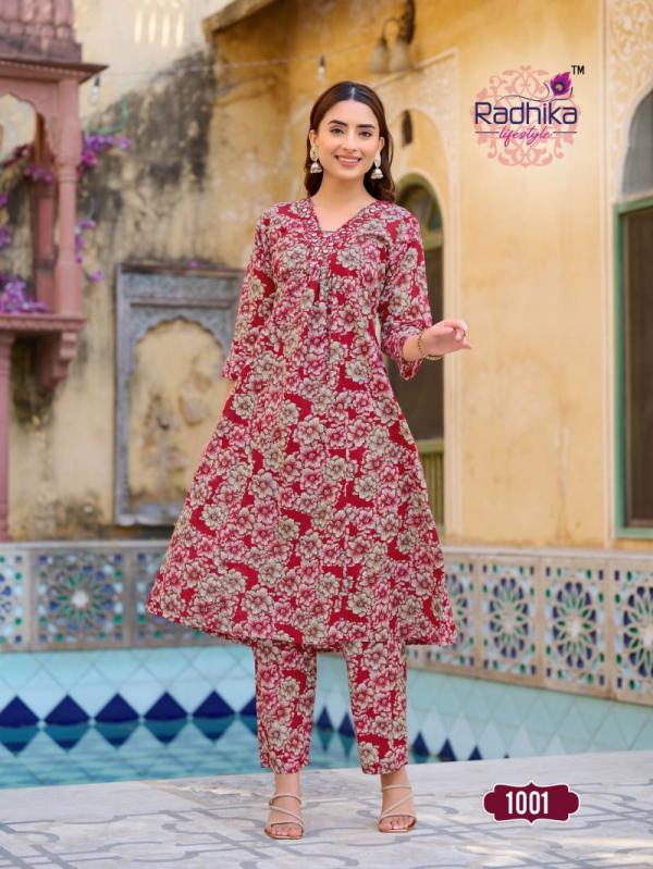 Radhika Cotton Bells Vol 1 Foil Printed Kurti With Bottom Collection