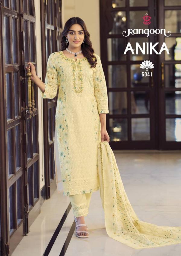 Rangoon Anika Cotton With Khatli Handwork Kurti Bottom With Dupatta