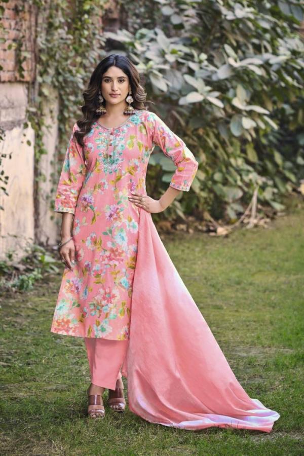 Ossm Sunshine Cotton Flex Discharge Printed Kurti Bottom With Dupatta