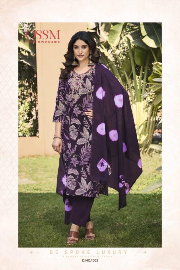 Ossm Sunshine Cotton Flex Discharge Printed Kurti Bottom With Dupatta