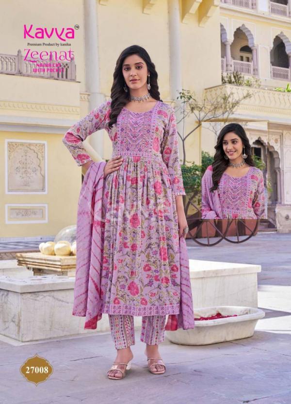 Kavya Zeenat Vol 27 Capsule Foil Printed Kurti Bottom With Dupatta