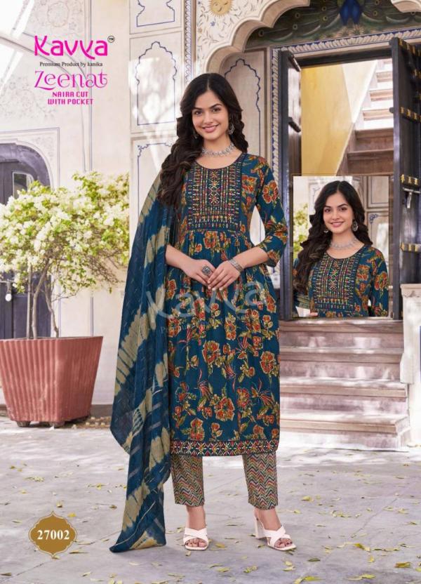 Kavya Zeenat Vol 27 Capsule Foil Printed Kurti Bottom With Dupatta