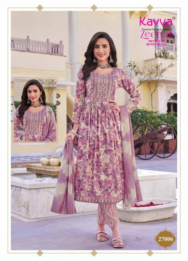 Kavya Zeenat Vol 27 Capsule Foil Printed Kurti Bottom With Dupatta