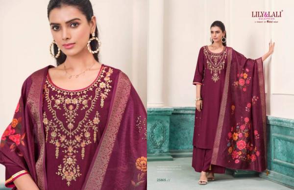 Lily And Lali Nargis Roman Butti Kurti Bottom With Dupatta Collection