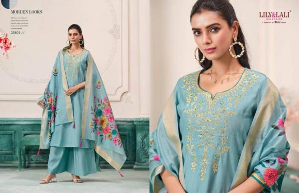 Lily And Lali Nargis Roman Butti Kurti Bottom With Dupatta Collection