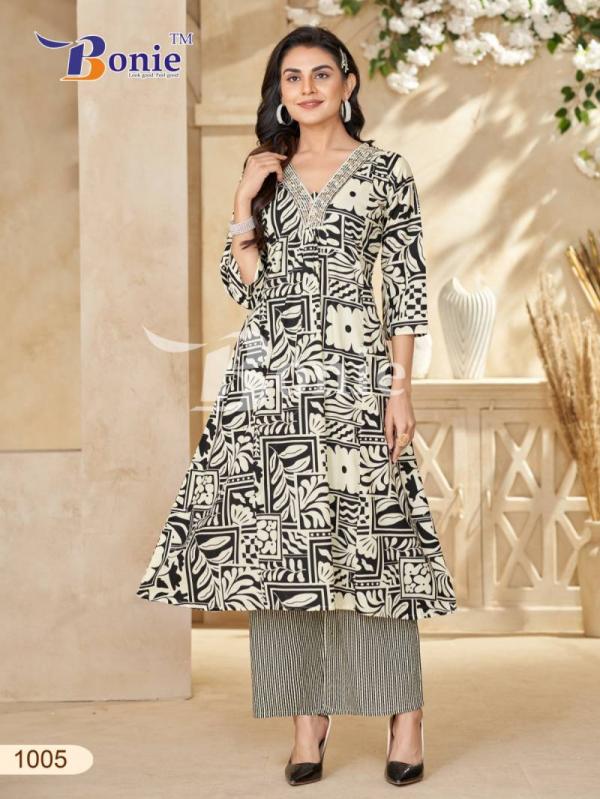 Bonie Rutvi Rayon Printed Kurti With Bottom Collection