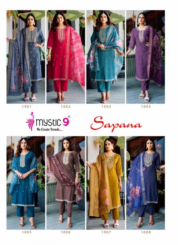 Mystic 9 Sapana Vol 1 Roman Silk Kurti Bottom With Dupatta