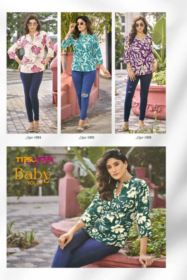 Tips And Tops Baby Vol 6 Rayon Printed Western Top Collection