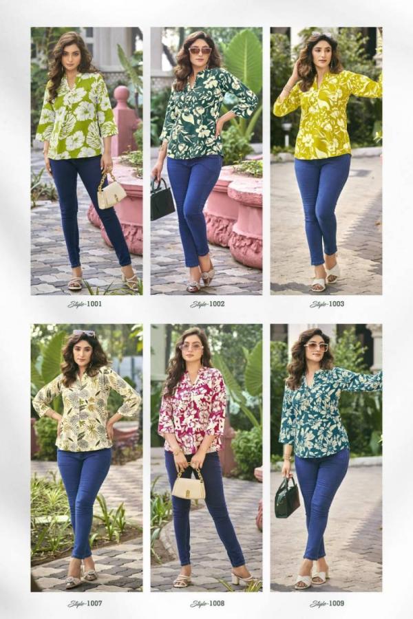 Tips And Tops Baby Vol 6 Rayon Printed Western Top Collection