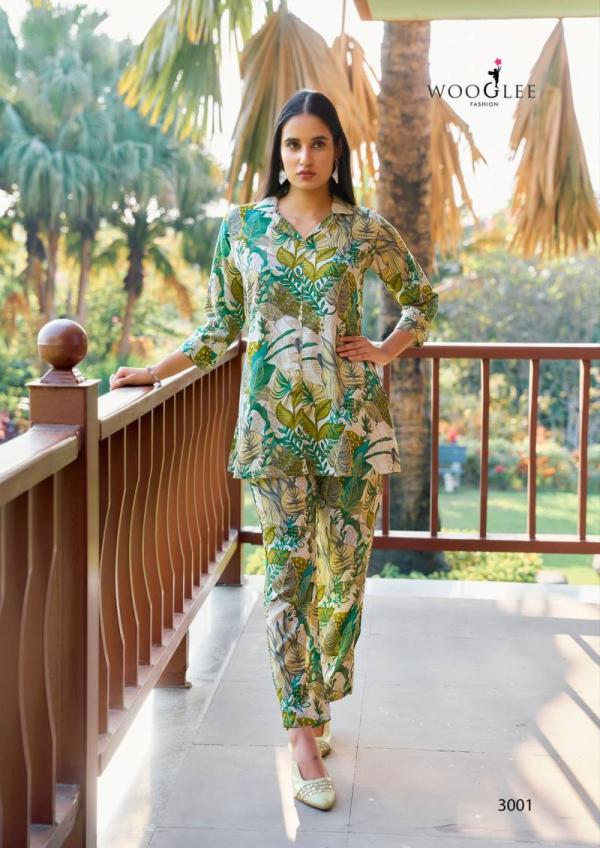 Wooglee Rolex Rayon Printed Fancy Co Ord Set Collection