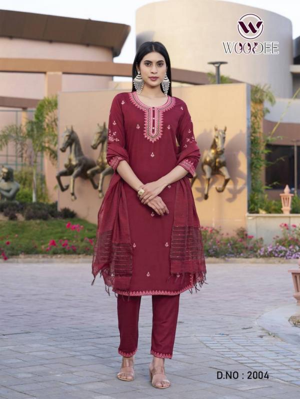 Woodee Orra Rayon Slub Kurti Bottom With Dupatta Collection