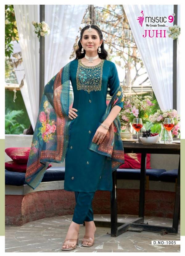 Mystic 9 Juhi Vol 1 Gajji Silk Kurti Bottom With Dupatta Collection