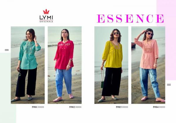 Lymi Essence Viscose With Fancy Work Ladies Top Collection