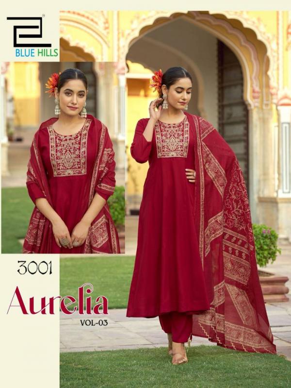 Blue Hills Aurelia Vol 3 Rayon Kurti Bottom With Dupatta Collection