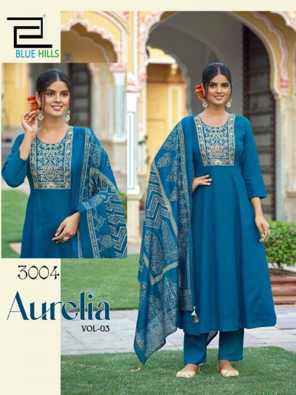 Blue Hills Aurelia Vol 3 Rayon Kurti Bottom With Dupatta Collection