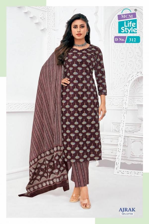 Mcm Ajrakh Vol 3 Cotton Printed Kurti Pant With Dupatta