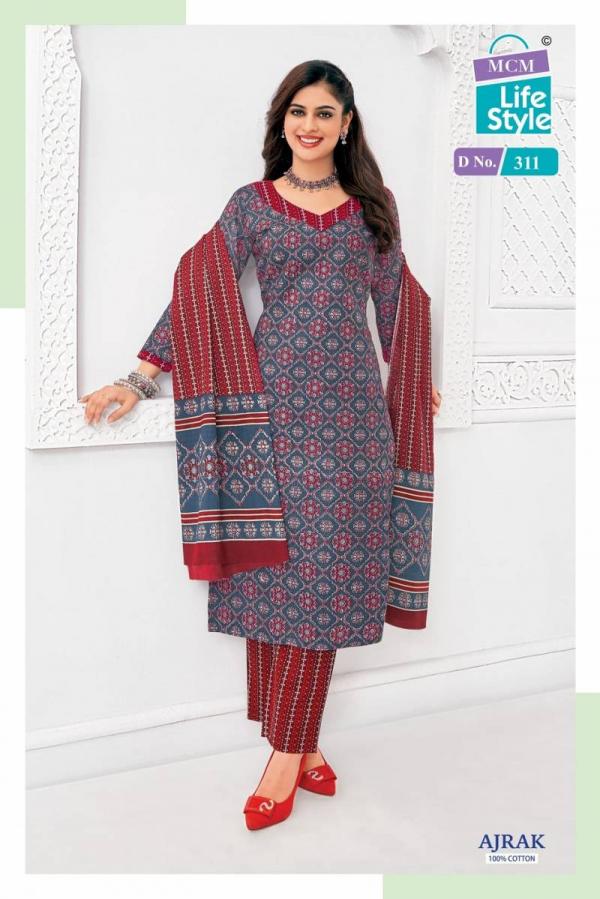 Mcm Ajrakh Vol 3 Cotton Printed Kurti Pant With Dupatta