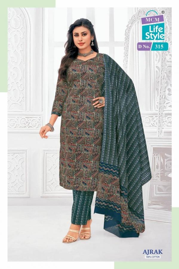 Mcm Ajrakh Vol 3 Cotton Printed Kurti Pant With Dupatta