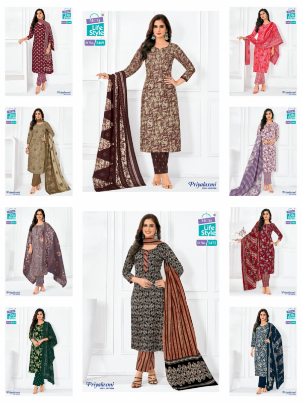 MCM Priyalaxmi Vol 34 Readymade Cotton Kurti Pant With Dupatta