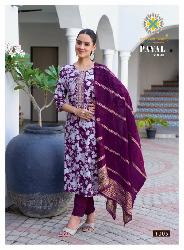 Payal Vol 1 By Passion Tree Straight Printed Ready Made Collection