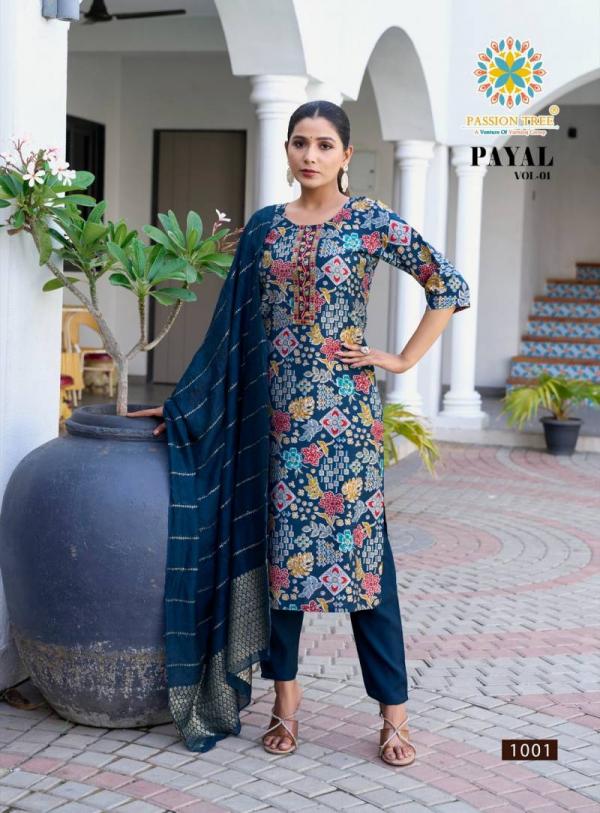 Payal Vol 1 By Passion Tree Straight Printed Ready Made Collection