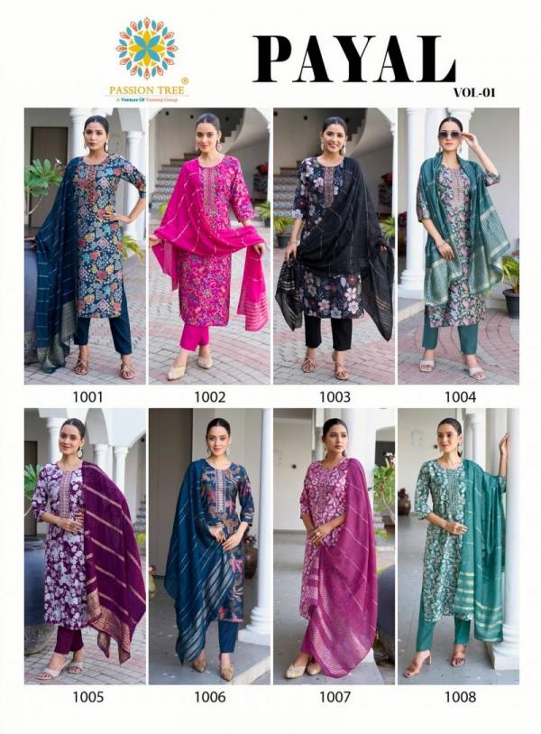 Payal Vol 1 By Passion Tree Straight Printed Ready Made Collection