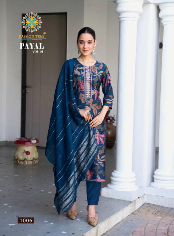 Payal Vol 1 By Passion Tree Straight Printed Ready Made Collection