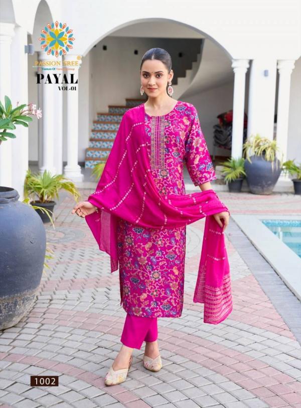 Payal Vol 1 By Passion Tree Straight Printed Ready Made Collection