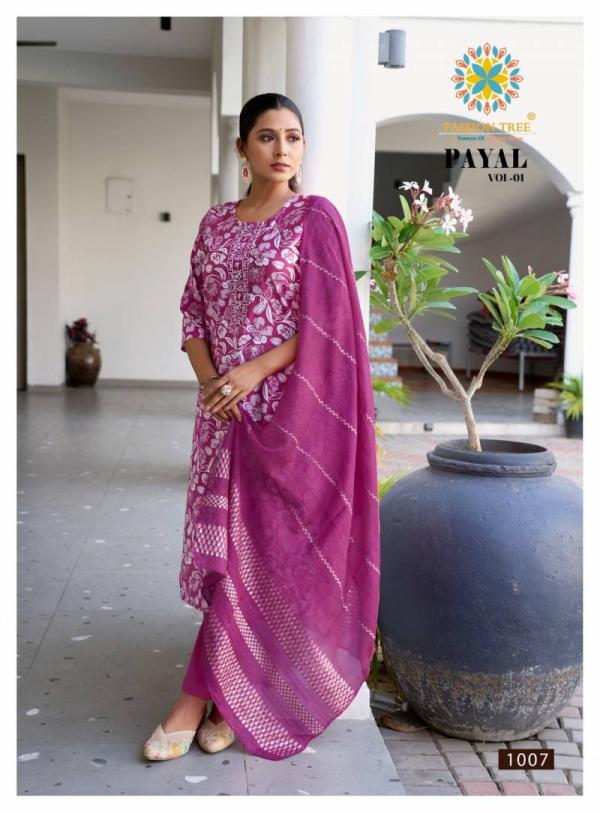 Payal Vol 1 By Passion Tree Straight Printed Ready Made Collection