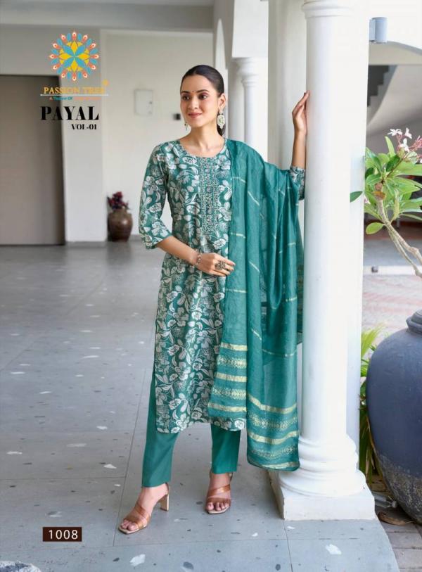 Payal Vol 1 By Passion Tree Straight Printed Ready Made Collection