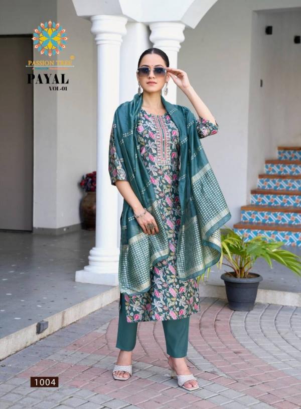 Payal Vol 1 By Passion Tree Straight Printed Ready Made Collection