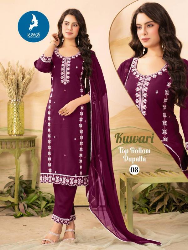 Kaya Kuwari Rayon Straight Cut Kurti Pant With Dupatta Collection