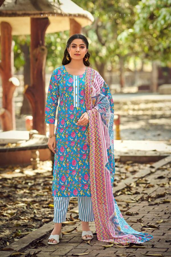 Tips And Tops Summer Fashion Vol 9 Cotton Printed Kurti Bottom With Dupatta