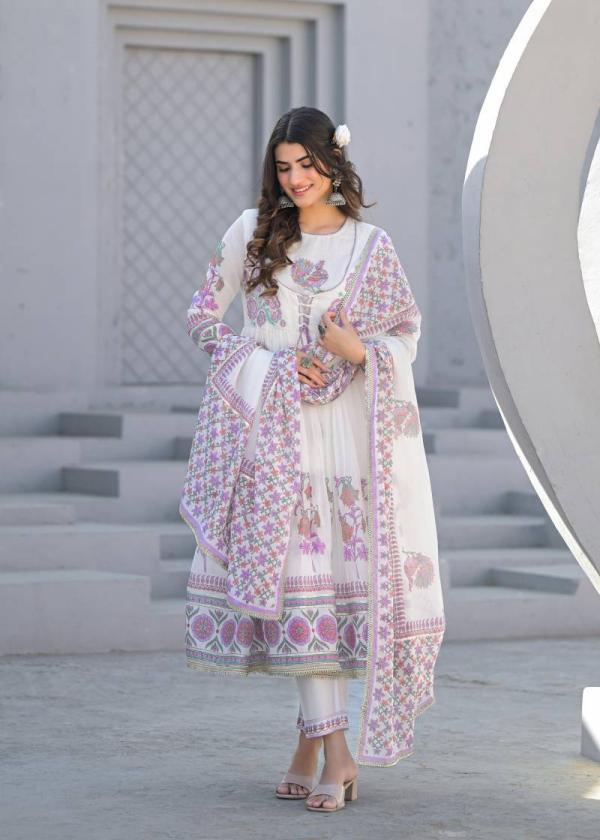 Tanyaa P 272 Fancy Cotton Anarkali Flair Kurti Bottom With Dupatta