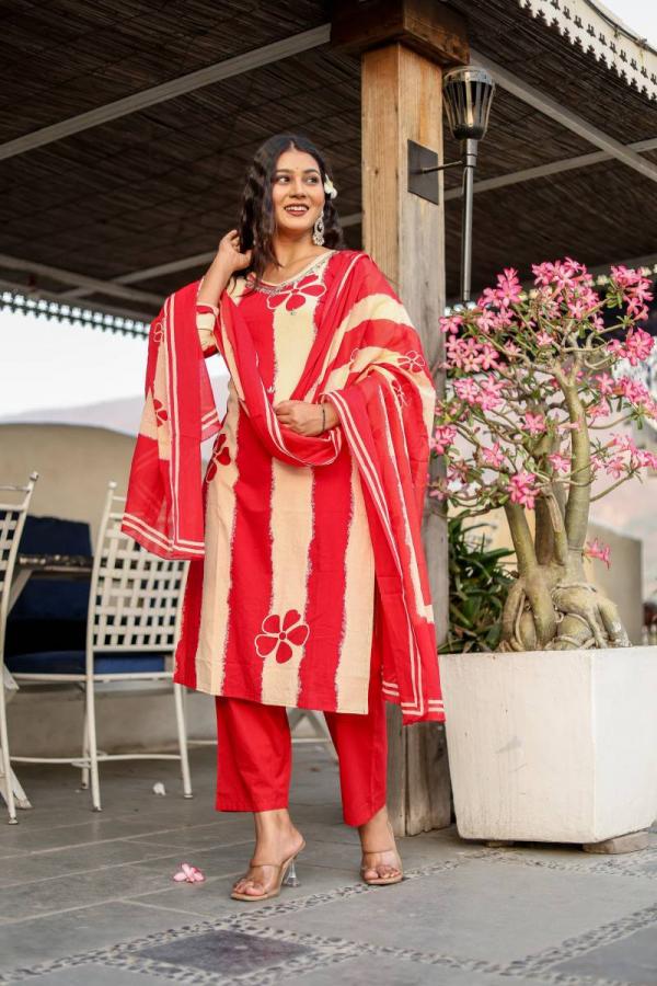 Tanyaa P 271 Fancy Cotton Kurti Bottom With Dupatta