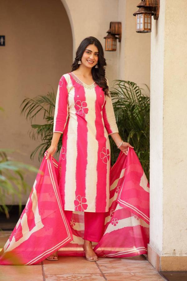 Tanyaa P 268 Cotton With Handwork Touchup Readymade Suit