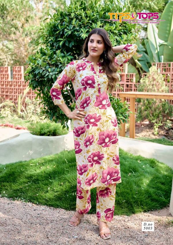 Tips And Tops Cinderella Vol 5 Rayon Printed Co Ord Set