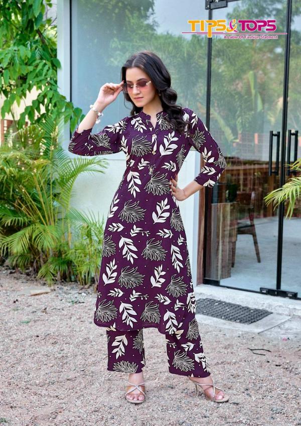 Tips And Tops Cinderella Vol 5 Rayon Printed Co Ord Set