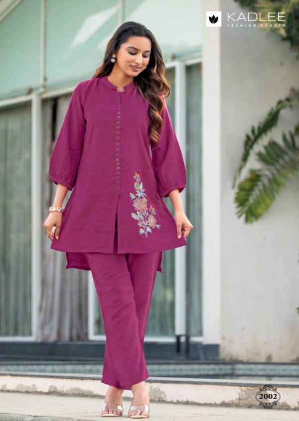 Kadlee Erina Viscose Crap Thread With Handwork Co Ord Set