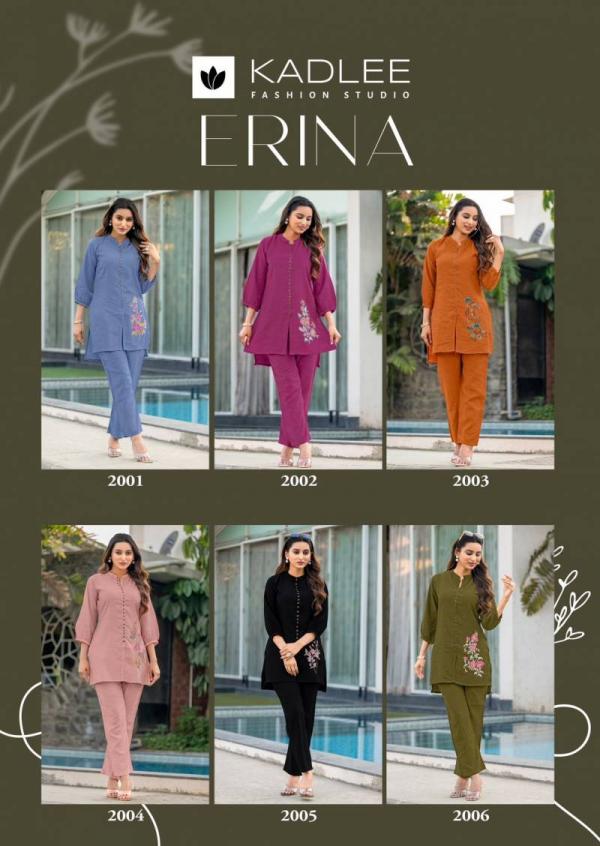 Kadlee Erina Viscose Crap Thread With Handwork Co Ord Set